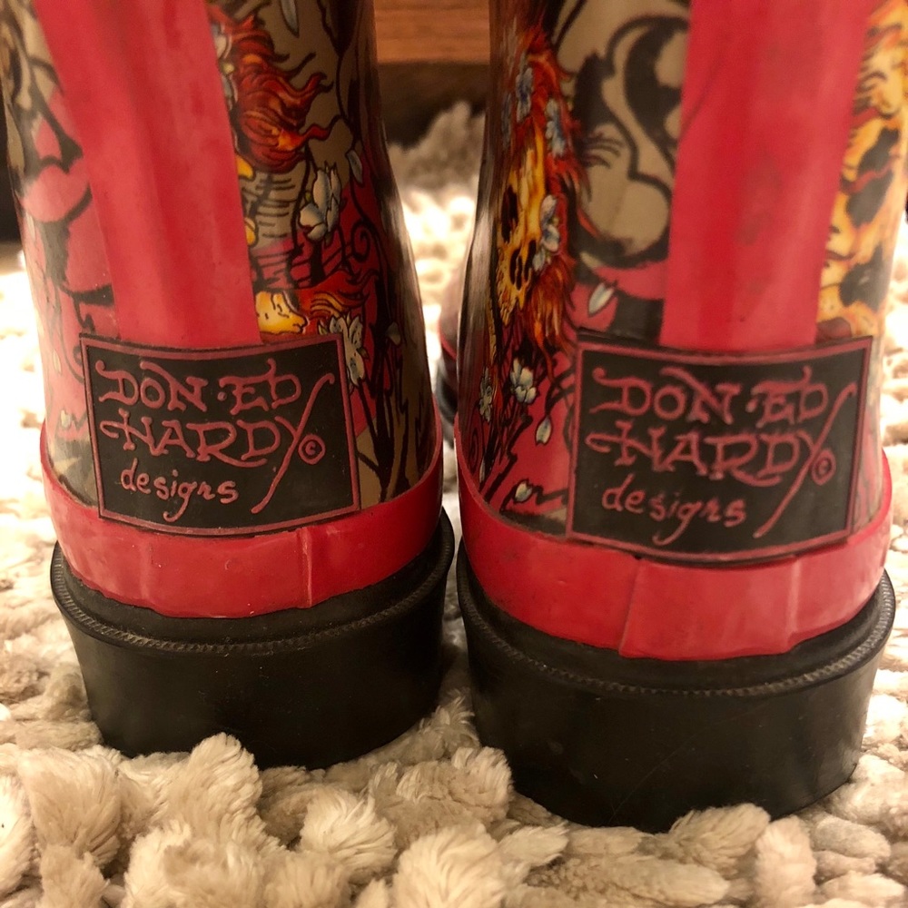 Ed Hardy rainboots